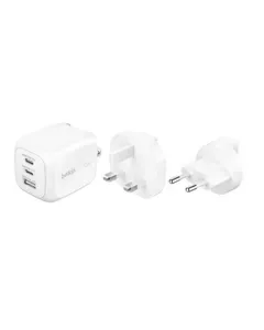 Belkin 3-Port USB-C Plug 70W Gan Wall Charger With 2X USB-C & 1X USB A Ports Uk+Us Plug Tips product image
