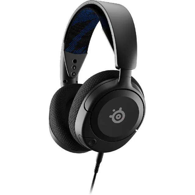 SteelSeries Arctis Nova 1P Gaming Headset, Noise Cancelling Microphone, Wired, 3.5 mm Connector, Retractable Microphone, Black product image