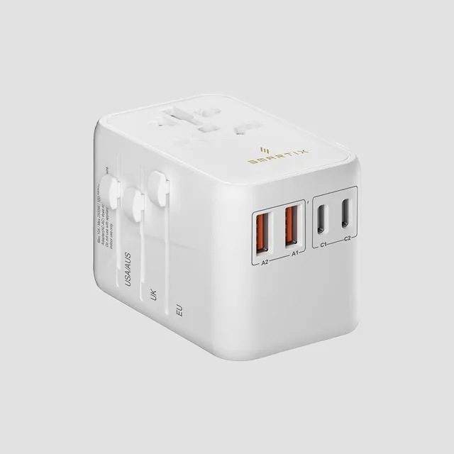 Smartix Premium International Travel Adaptor 65W White price comparison Qatar – cheapest at Alif Stores