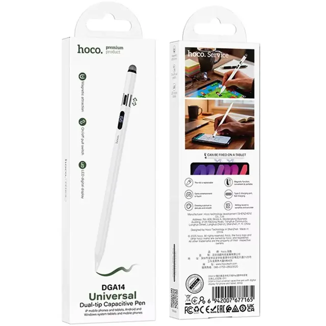 Hoco Universal Dual-Tip Capacitive Pen With Digital Display DGA14 price comparison Qatar – cheapest at Al Meera