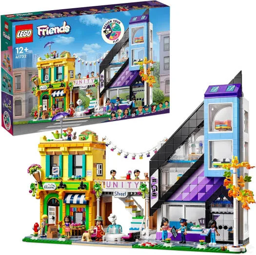 Lego Friends Downtown Flower & Design Stores 41732 Building Toy Set (2,010 Pieces) price comparison Qatar – cheapest at Brickmak via Microless