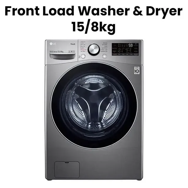 LG Front Load 15/8Kg Washer Dryer | F15L9DGD price comparison Qatar – cheapest at Ansar Gallery