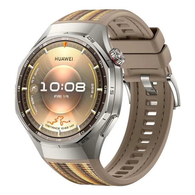 Huawei Watch GT 6 Pro 46mm Smartwatch - Brown With Brown Woven Strap price comparison Qatar – cheapest at iConnect