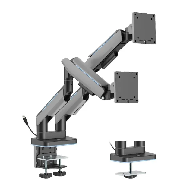 GamerTek Pivot Dual RGB Monitor Arm - Black price comparison Qatar – cheapest at Alif Stores