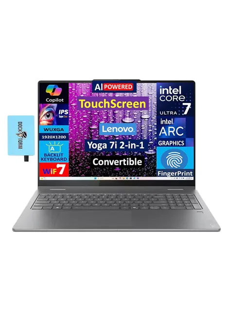 (Upgraded Version) Yoga 7i 2-in-1 Laptop 16 Inch Touchscreen IPS WUXGA(1920x1200) Display, Intel Ultra 7-256V Processor/16GB RAM DDR5/1TB SSD/Windows 11 Home/ English Luna Grey English Luna Grey product image