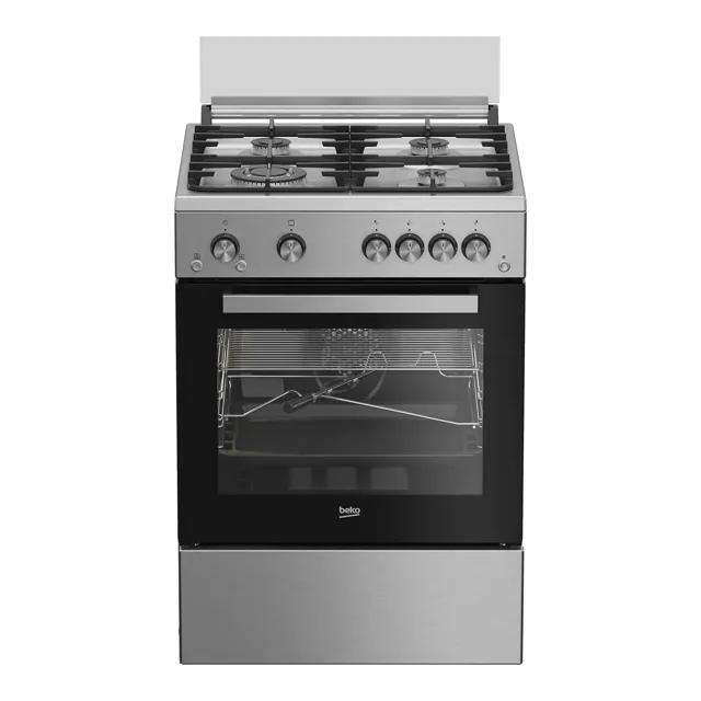 Beko 4 Burner Freestanding Gas Cooking Range, 60x60cm, Stainless Steel, FSHT61121DXL price comparison Qatar – cheapest at Carrefour Qatar