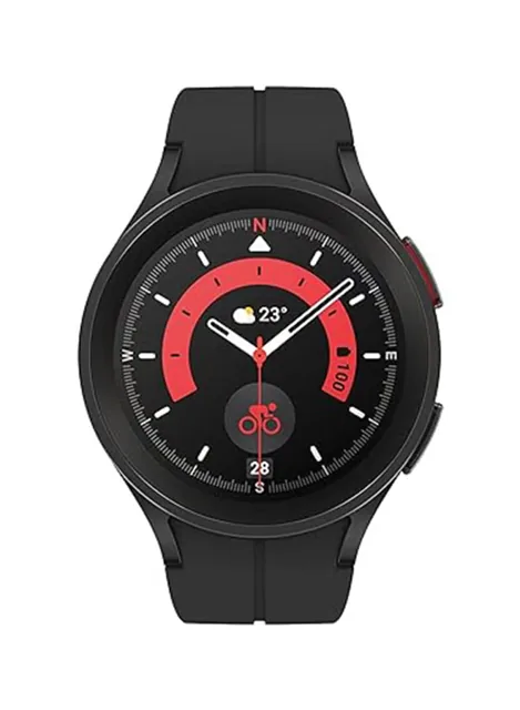 Samsung Galaxy Watch 5 Pro, AMOLED Display Type, 45mm Case Size, GPS, Bluetooth, With Advanced Health monitoring, Fitness Tracking, Sleep Cycles, Water Resistant, Black Titanium | SM-R920NZKAMEA price comparison Qatar – cheapest at Noon