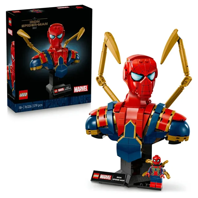 Lego Marvel Iron Spider Man Bust price comparison Qatar – cheapest at Yalla Toys