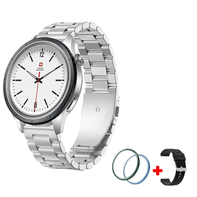 Swiss Military Smartwatch DOM 8 Black Ring Steel Strap price comparison Qatar – cheapest at Carrefour Qatar