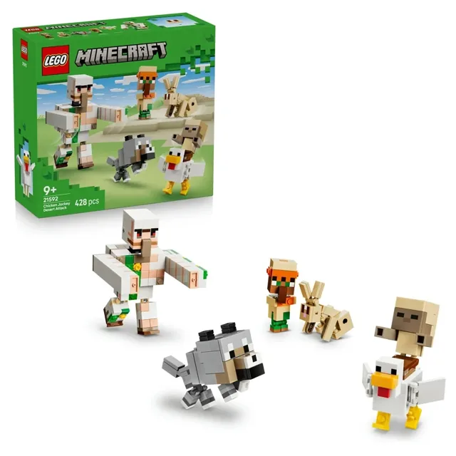 Lego Minecraft 21592 Chicken Jockey Desert Attack 428Pcs price comparison Qatar – cheapest at Yalla Toys