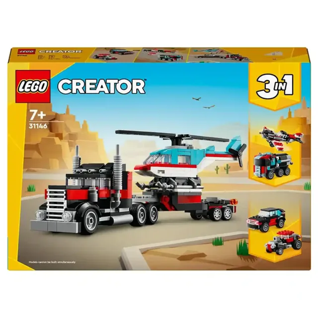 Lego 31146 Flatbed Truck with Helicopter price comparison Qatar – cheapest at Kiddy Zone