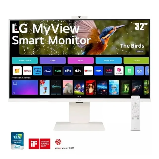 LG 32" 4K UHD IPS Smart Monitor with webOS and Built-in FHD Webcam | 32SR85U-W price comparison Qatar – cheapest at Exeon via Microless